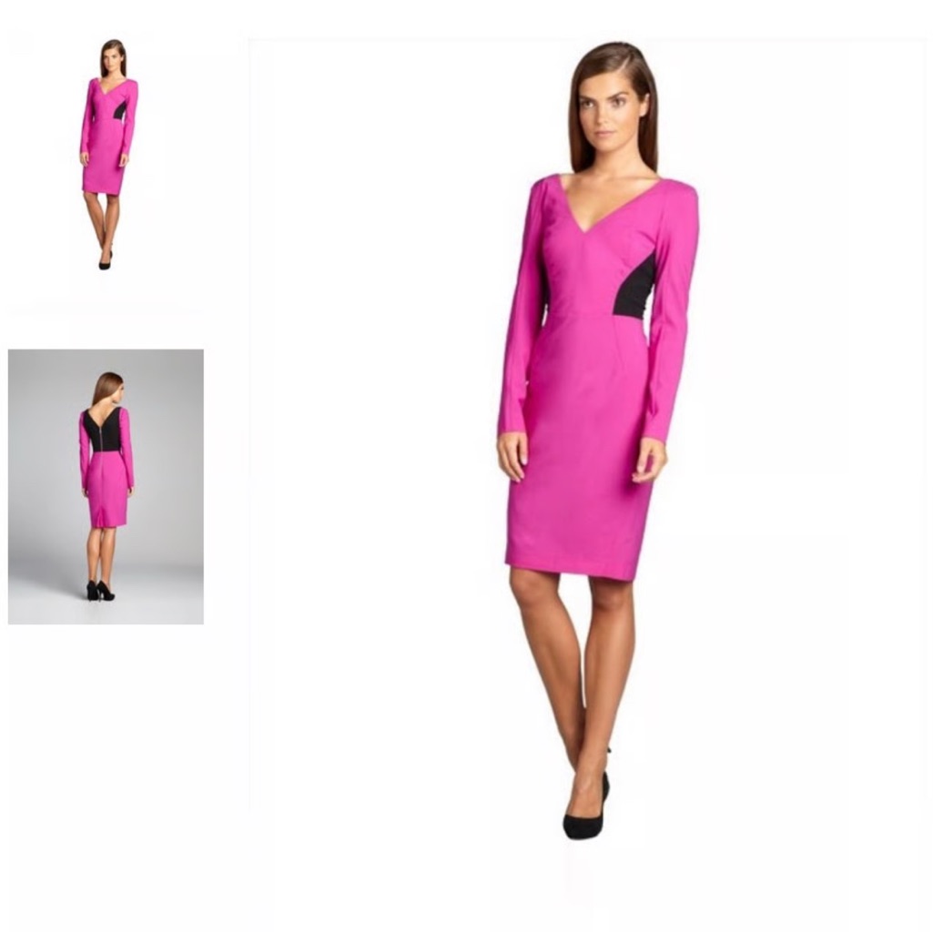 Nwt Rachel Roy Pink And Black Women's Dress